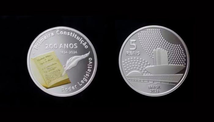 Banco Central lança moeda em comemoração aos 200 anos da 1ª Constituição do Brasil